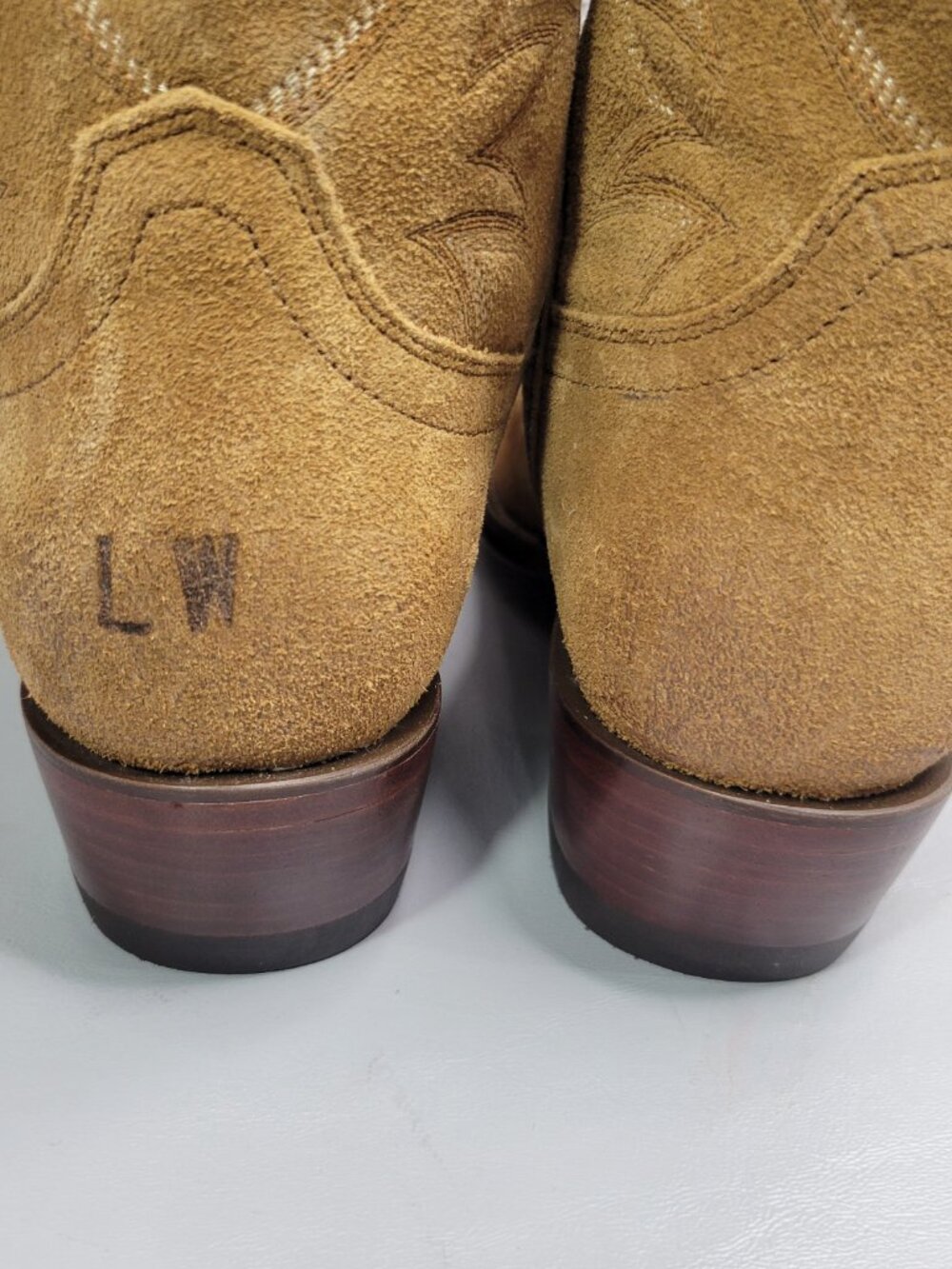 Tecovas The Jamie Women's US Size 6B Caramel Suede Pull on Western Boots - Picture 5 of 14